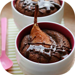 Chocolate Lava Pears